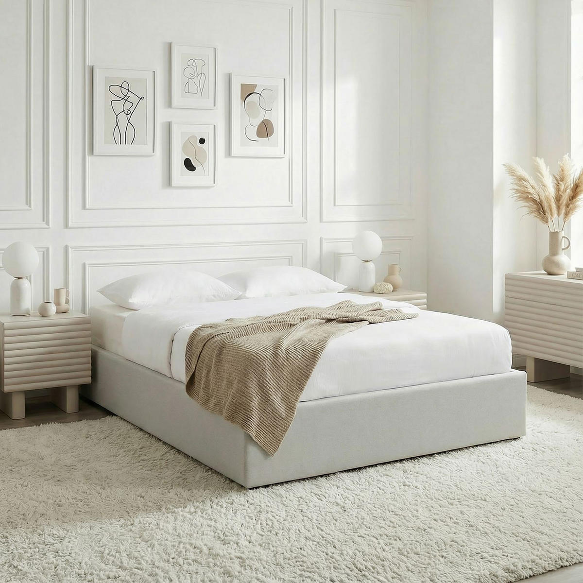 FUTONBETT BLISS 160x200 cm grau - Grau, Textil (160/200cm) - IDIMEX