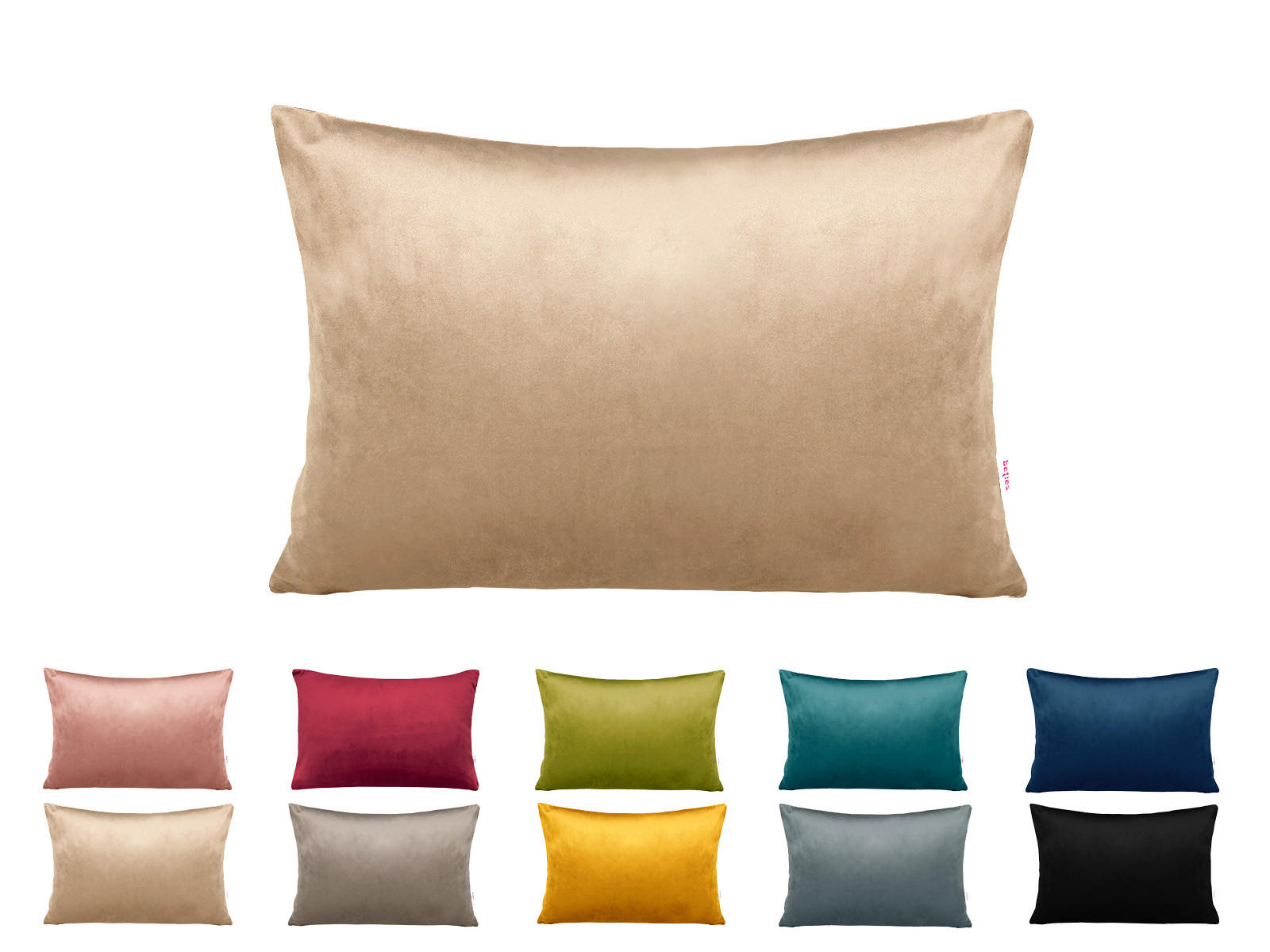 KISSENHÜLLE Samt&Sonders braun-beige 25/35 cm - Beige, Textil (25/35cm) - beties Heimtextil