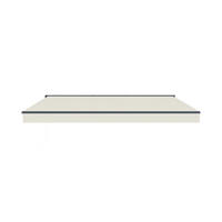 HALBKASSETTENMARKISE Fazzio Beige 4m x 3m motorisierte - Premium-Leinwand 320g/m² - Beige, Metall (400/270/300cm) - Cazeboo