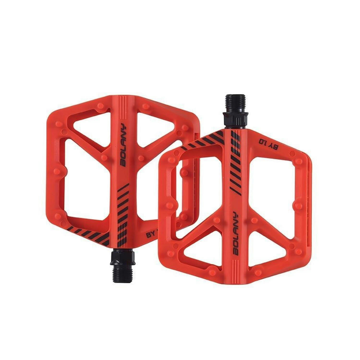 FAHRRADPEDALE HillMiles MTB Orange rutschfest 9/16 Zoll - Orange, Kunststoff (10.5/2.2/12.8cm)