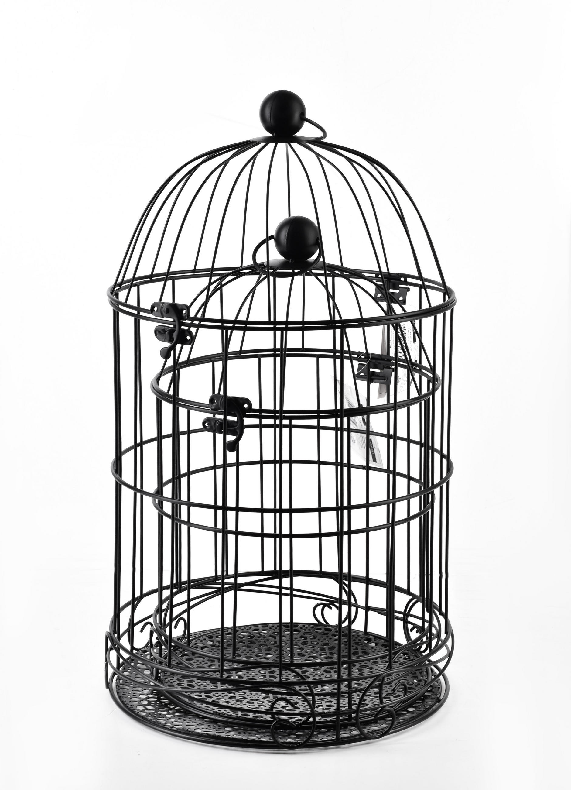 KÄFIG Marlise Schwarz 30/30/54 cm Metall - Schwarz, Metall (30/54/30cm) - Mondex