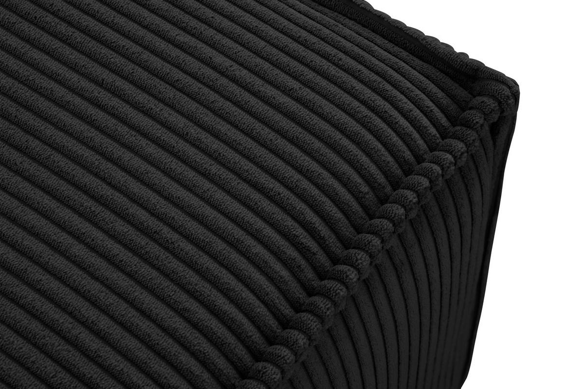 SITZPOUF NAPI gefederte Sitzfläche, schwarz - Schwarz, Textil (83/45/83cm) - KONSIMO®
