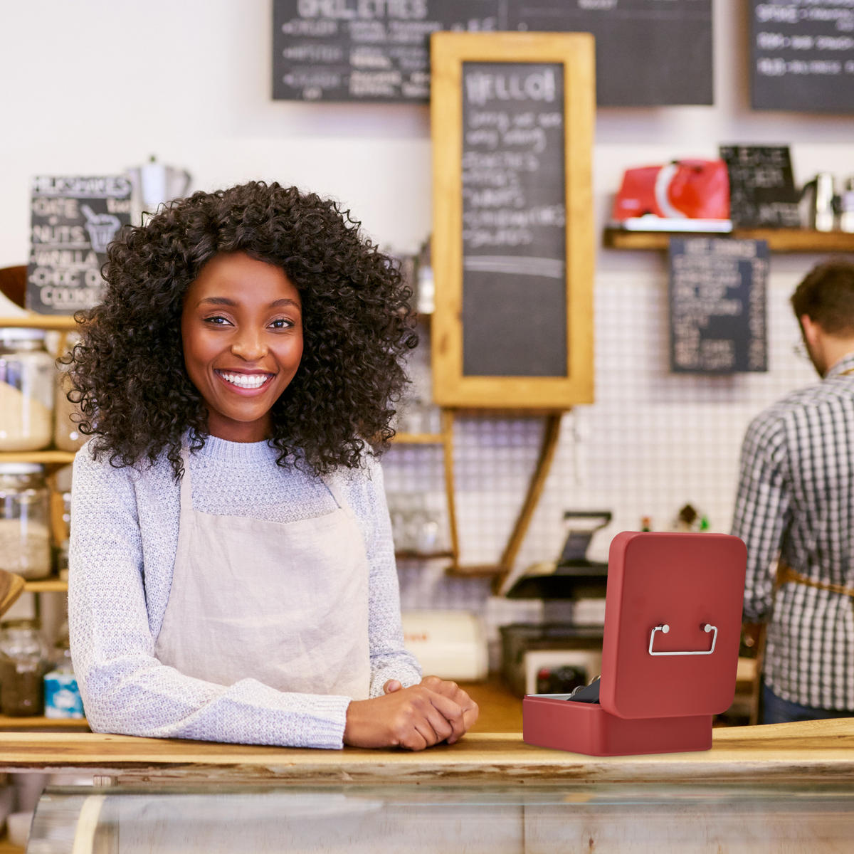 GELDKASSETTE Euro-Münzzählbrett - Rot, Kunststoff/Metall (16/8.5/20cm) - Relaxdays