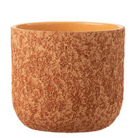 BLUMENTOPF RAU - Töpferei - Orange - L - Ø 22 cm - Orange, Keramik (22/20cm) - J-Line