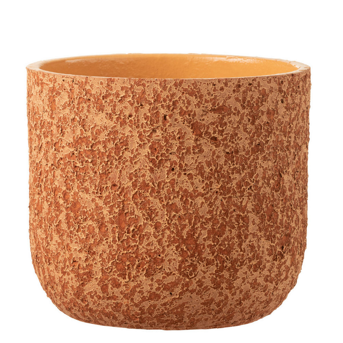 BLUMENTOPF RAU - Töpferei - Orange - L - Ø 22 cm - Orange, Keramik (22/20cm) - J-Line