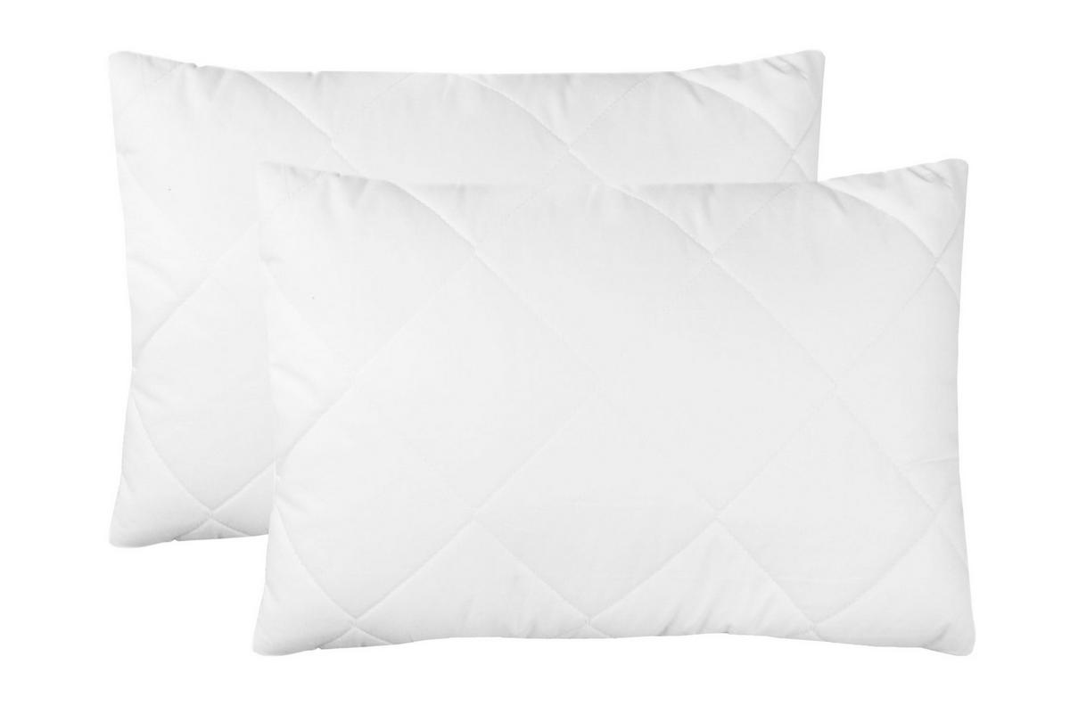 KISSEN, 2er-Set, 30x40 cm, 50% Polyester, 50% Baumwolle, Weiß - Weiß, Textil (30/40cm) - Zollner