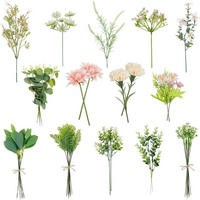KÜNSTLICHER Blumenstrauß 55-teiliges Set Rosa Grün - Multicolor, Kunststoff (38cm)