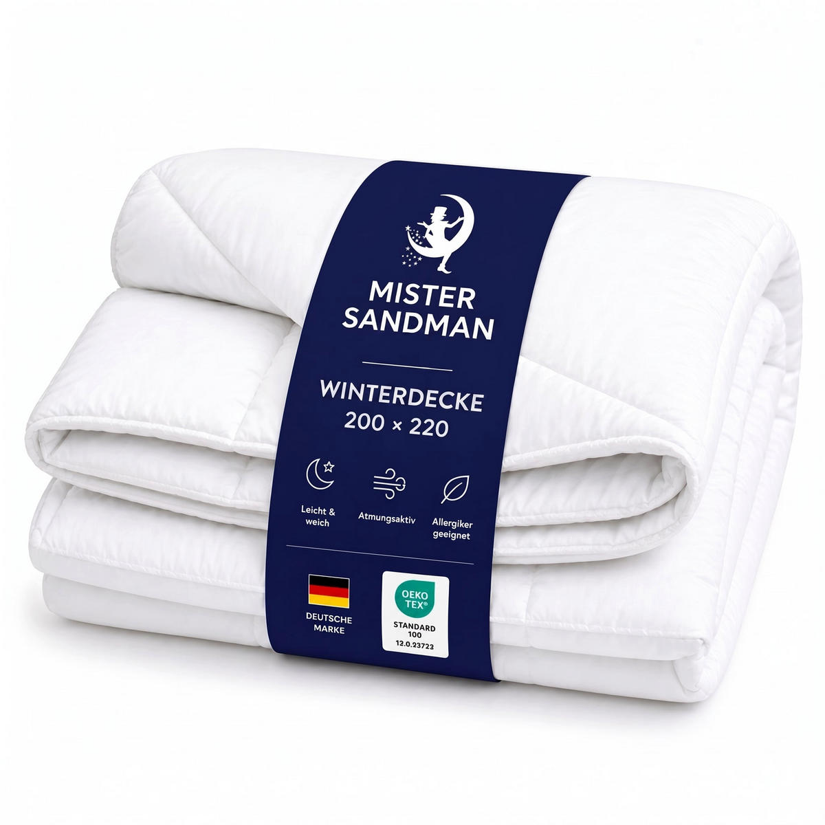 WINTERBETTDECKE 200x220 cm – warme Bettdecke mit Hohlfaserfüllung & Mikrofaserbezug - Weiß, Textil (200/220cm) - Mister Sandman