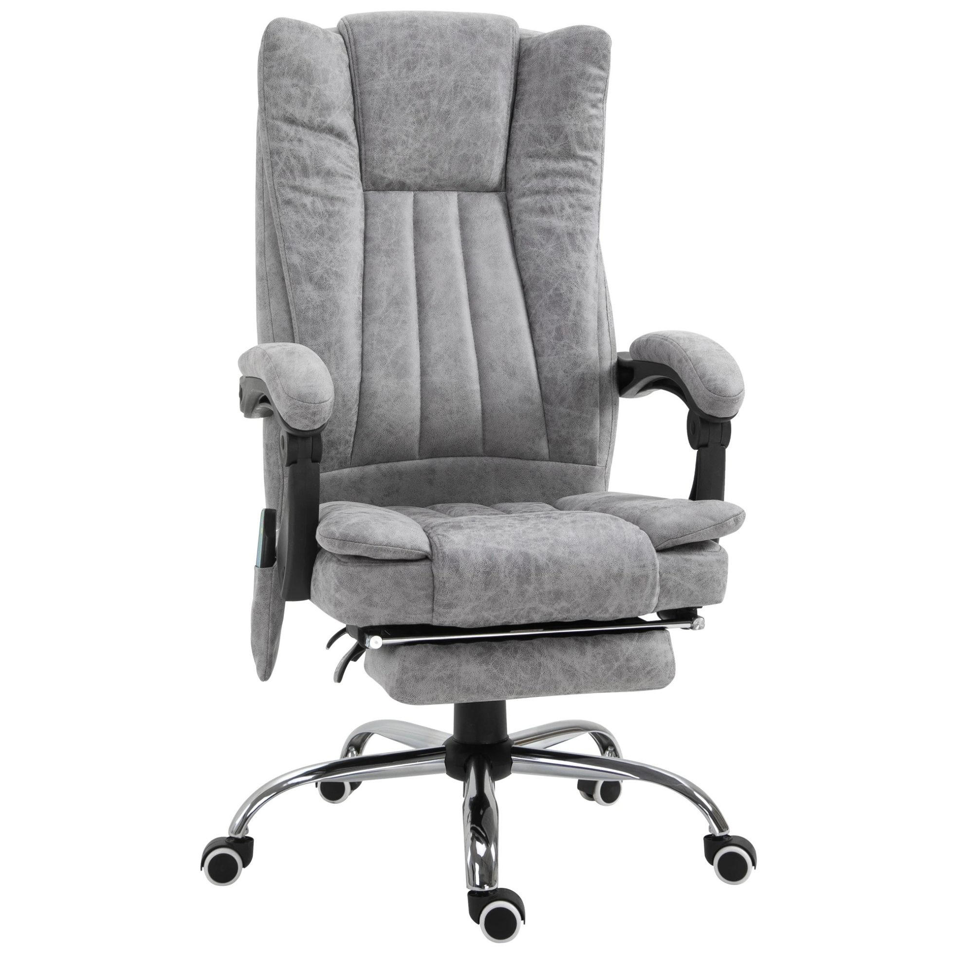 DREHSTUHL 62/113-120/67 cm Grau aus Schaumstoff mit Massage- und Wärmefunktion - Grau, Kunststoff (67/113/62cm) - OKMYHOME