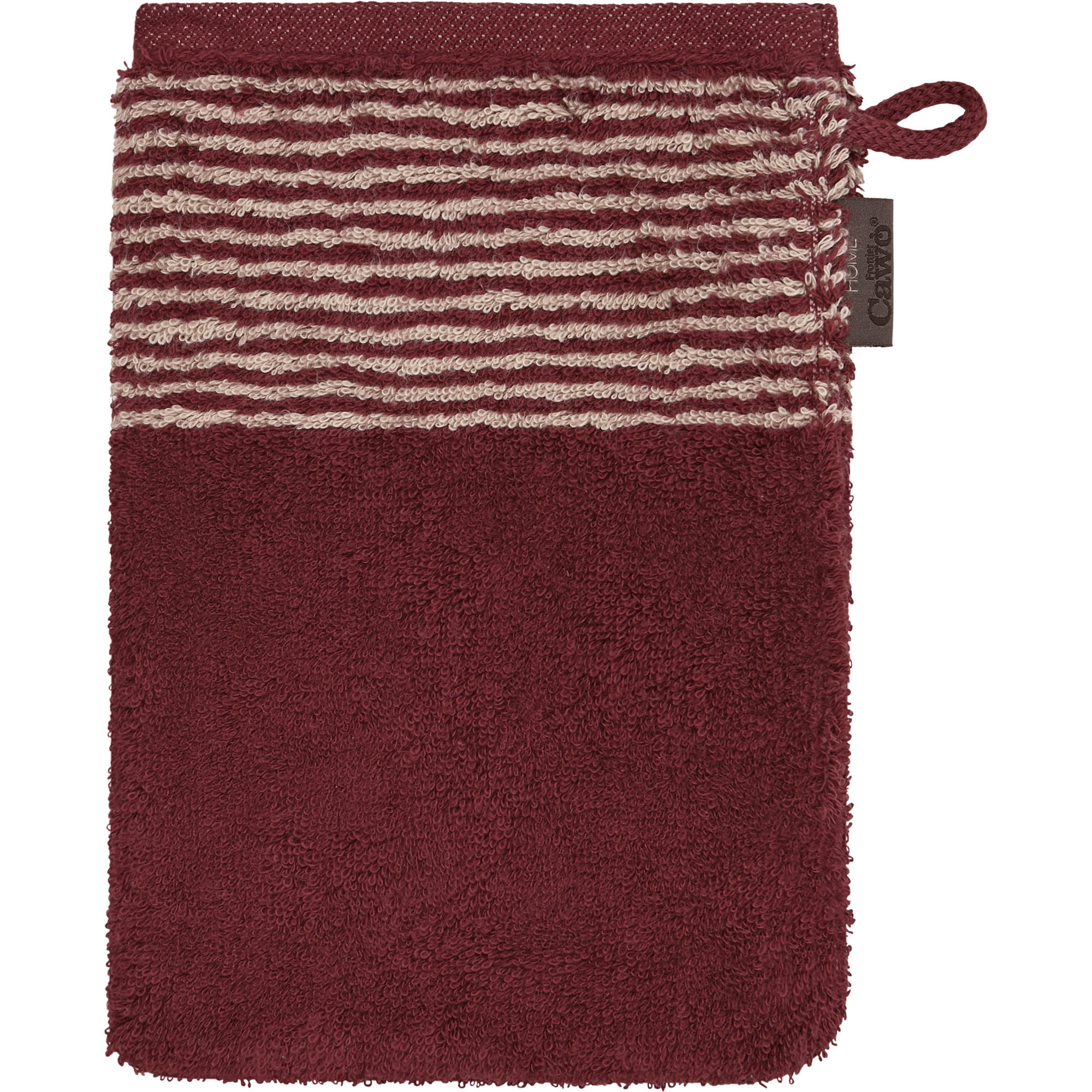 WASCHLAPPEN LUXURY HOME TWO-TONE 590 BORDEAUX - 23 - Rot, Textil (16/22cm) - Cawoe