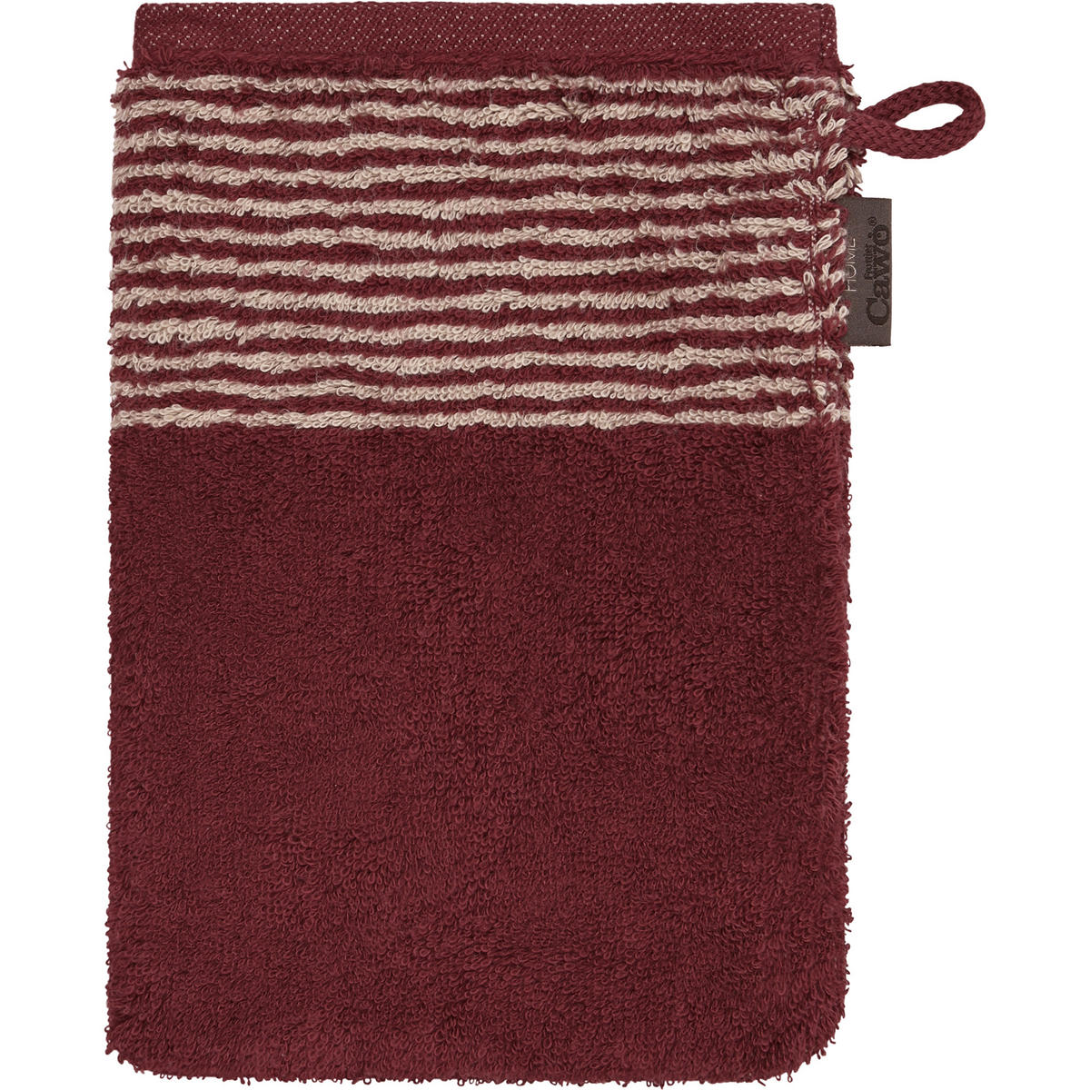 WASCHLAPPEN LUXURY HOME TWO-TONE 590 BORDEAUX - 23 - Rot, Textil (16/22cm) - Cawoe