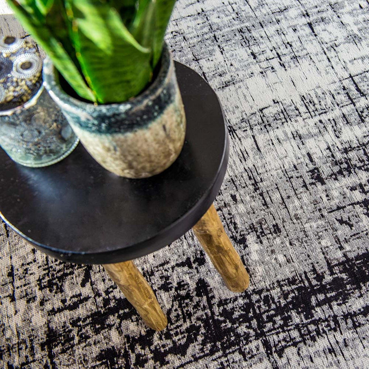 TEPPICH Metro Black&White Mad Men Griff 80/150 cm - Grau, Textil (80/150cm) - Louis De Poortere