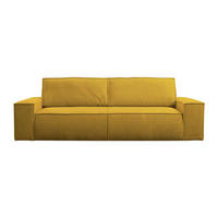 SCHLAFSOFA - 4 Personen - Samt, Stoff - Gelb - - Gelb, Textil (257/85/102cm) - Vente-Unique