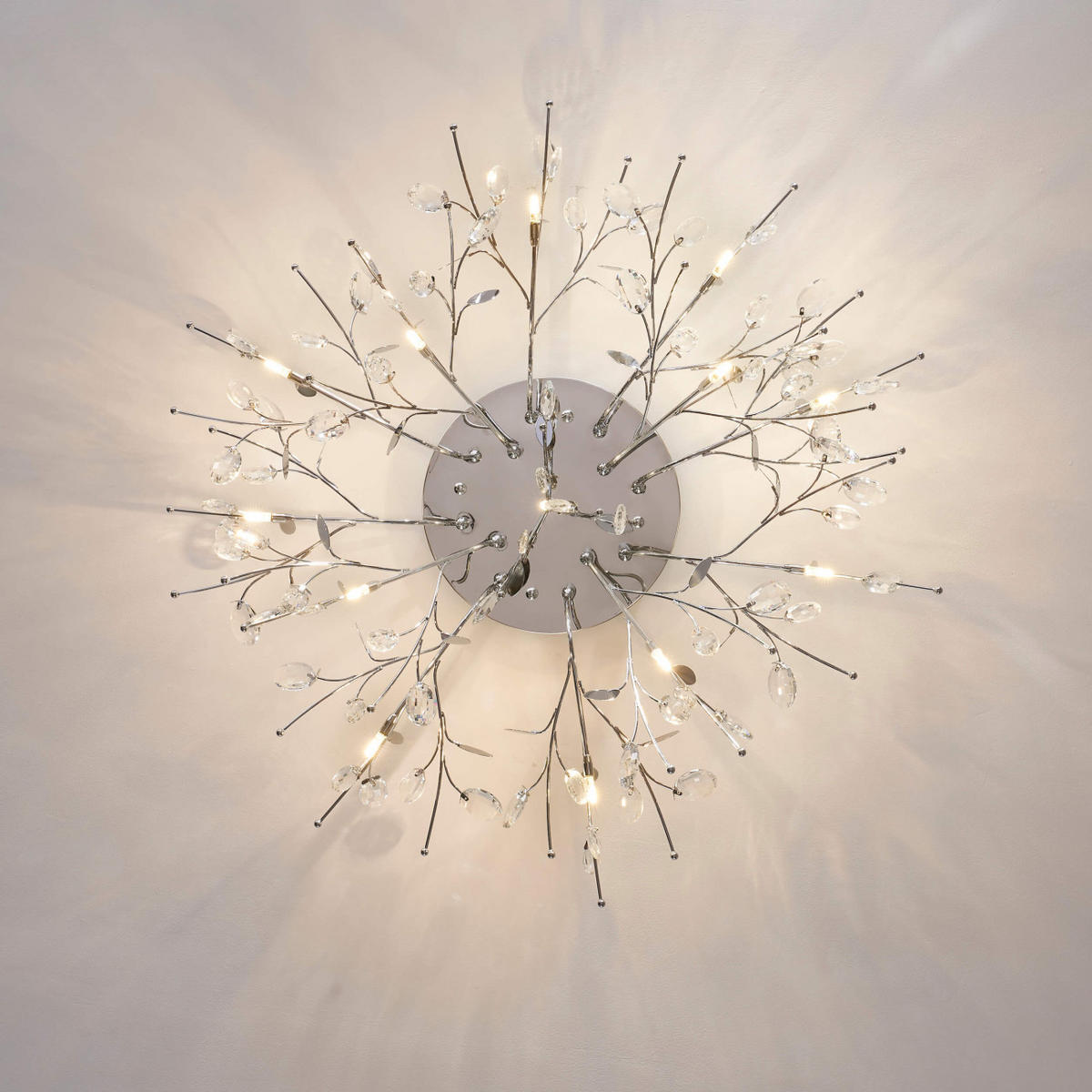 DECKENLEUCHTE Aiken, Silber/Chrom, 27cm - Chromfarben, Glas (27/90/27cm) - KOSILUM