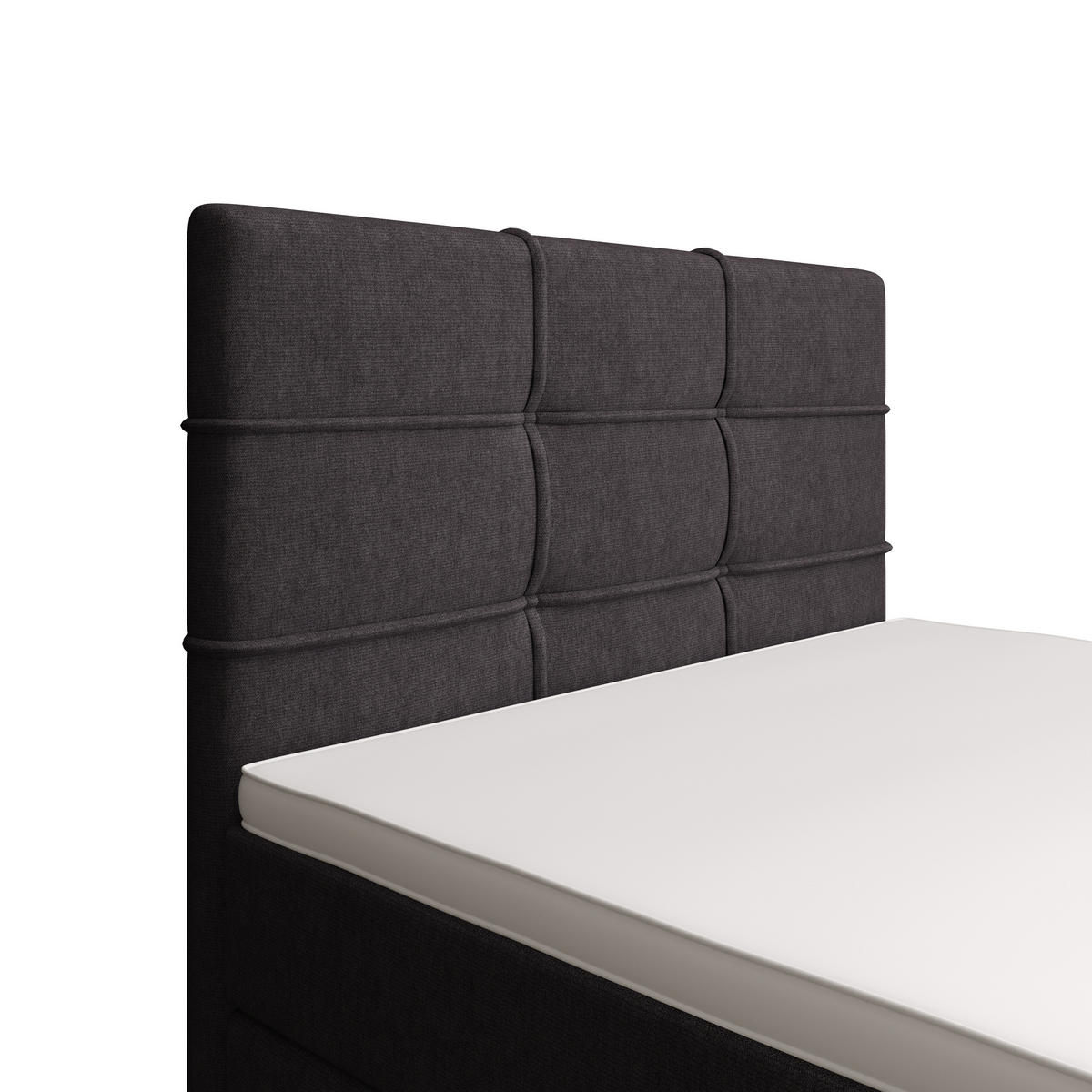 BOXBETT FADO 1 100x200, mit Matratze H3 und Topper, Cosmic 97 - Grau, Holz/Kunststoff (100/200cm) - Bedante