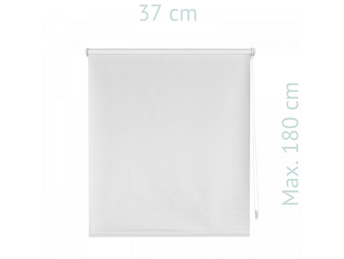 ROLLO Easyfix Polyester Opaque Grauweiß 37x180 - Hellgrau, Textil (37/180/1cm) - Purline