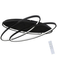 LED-DECKENLEUCHTE Erik 62/60/9.5 cm - Schwarz, Metall (62/60/9.5cm) - Nettlife