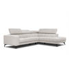 ECKSOFA MORELLO 5-Sitzer, creme - Anthrazit/Schwarz, Holzwerkstoff/Textil (287/228cm) - Courtois Laville