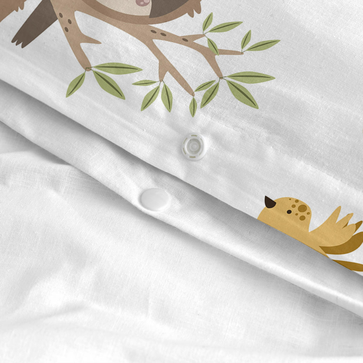 BETTBEZUG 2er-Set teiliges happy sloth 115x145 cm (kinderbett) mehrfarbig - Multicolor, Textil (115/145cm) - Happy Friday