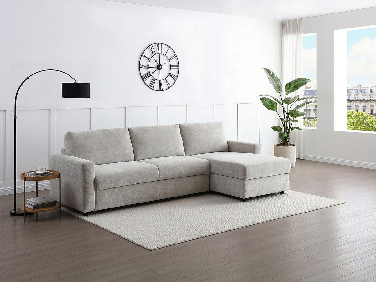 SCHLAFSOFA - 5 Personen - Stoff - Beige - - Beige, Textil (284/90/160cm) - Vente-Unique