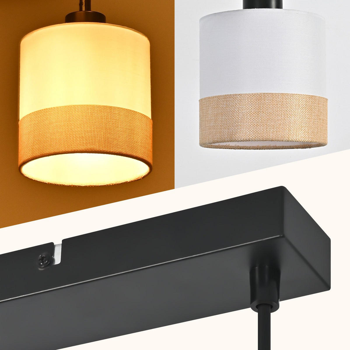 PENDELLEUCHTE BEATRICE Ⅲ 48/5/120 cm - Weiß, Metall (48/5/120cm) - Nettlife