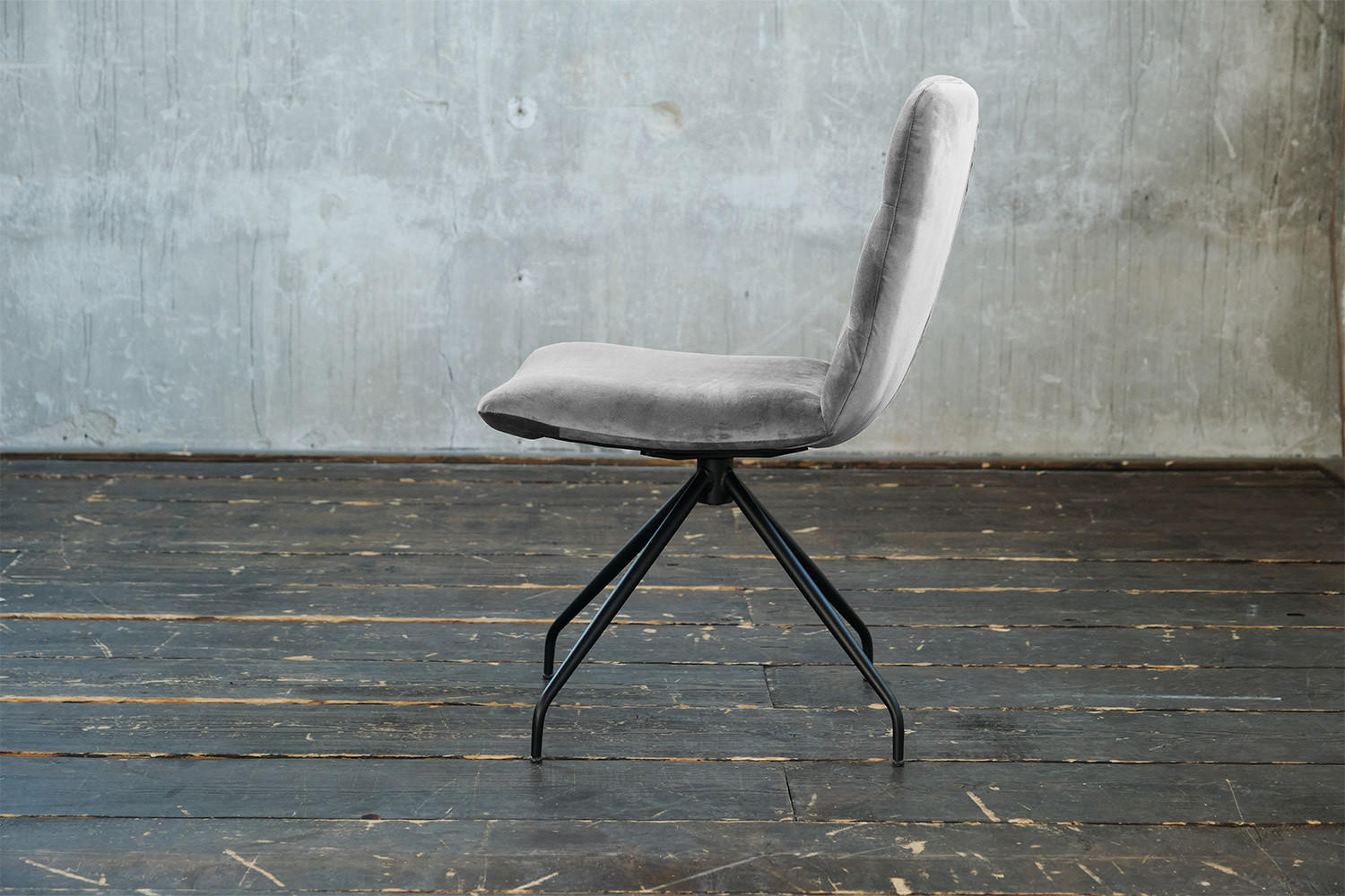 DREHSTUHL NEW CHARME Silber Velvet - Silberfarben, Textil (52/87/66cm) - KAWOLA