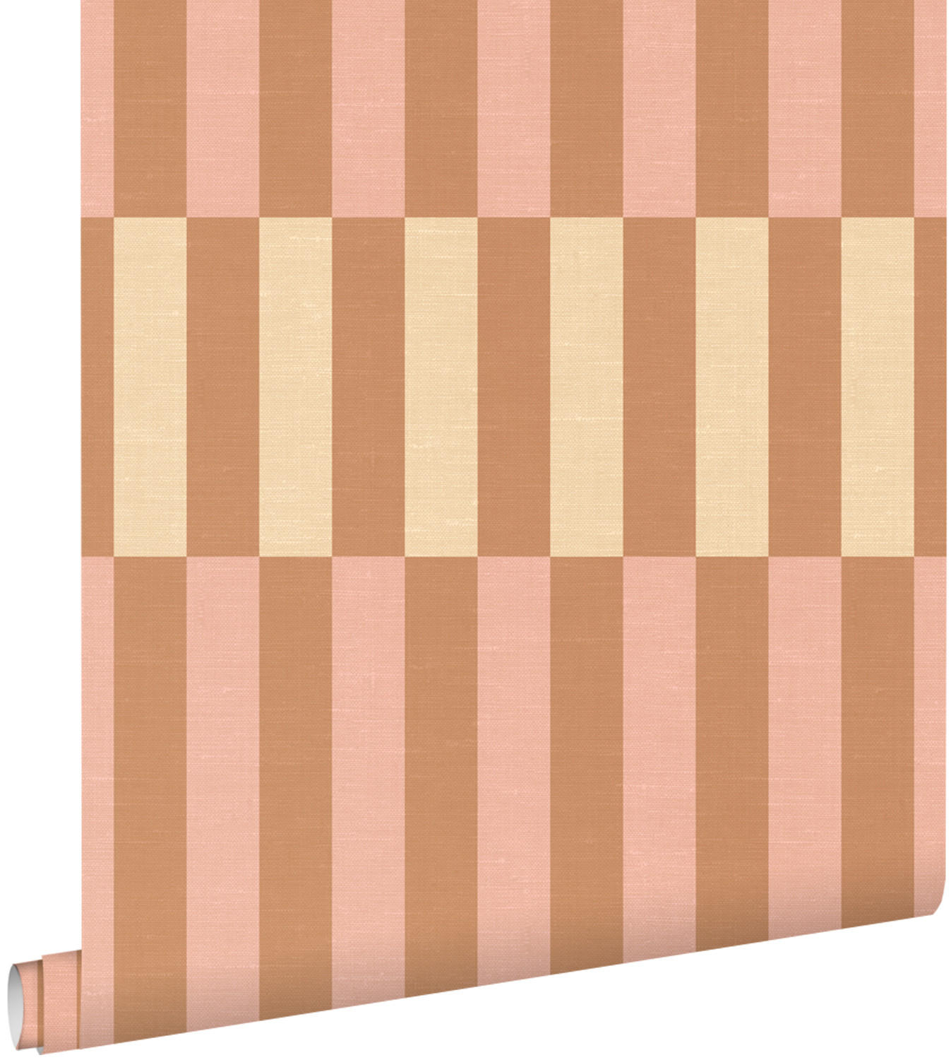 TAPETE Leinenoptik-Streifen 50 x 900 cm - Pink, Papier (50/900cm) - ESTAhome