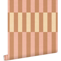 TAPETE Leinenoptik-Streifen 50 x 900 cm - Pink, Papier (50/900cm) - ESTAhome