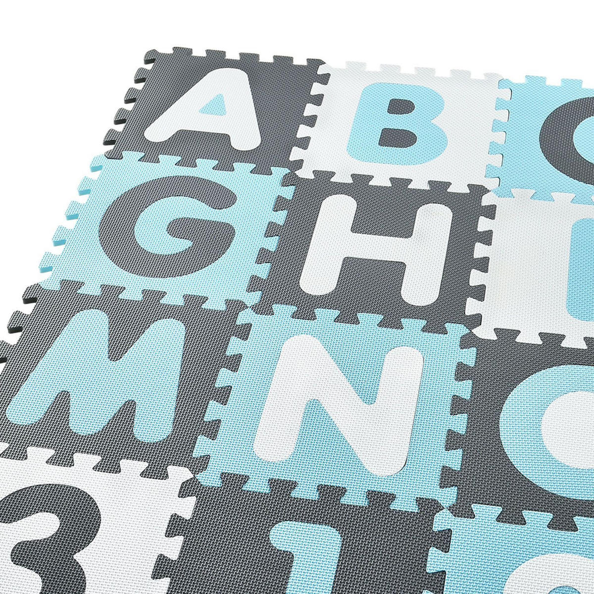 KINDER PUZZLEMATTE Noah (36 Teile) - Blau, Kunststoff (189/1/189cm) - Juskys