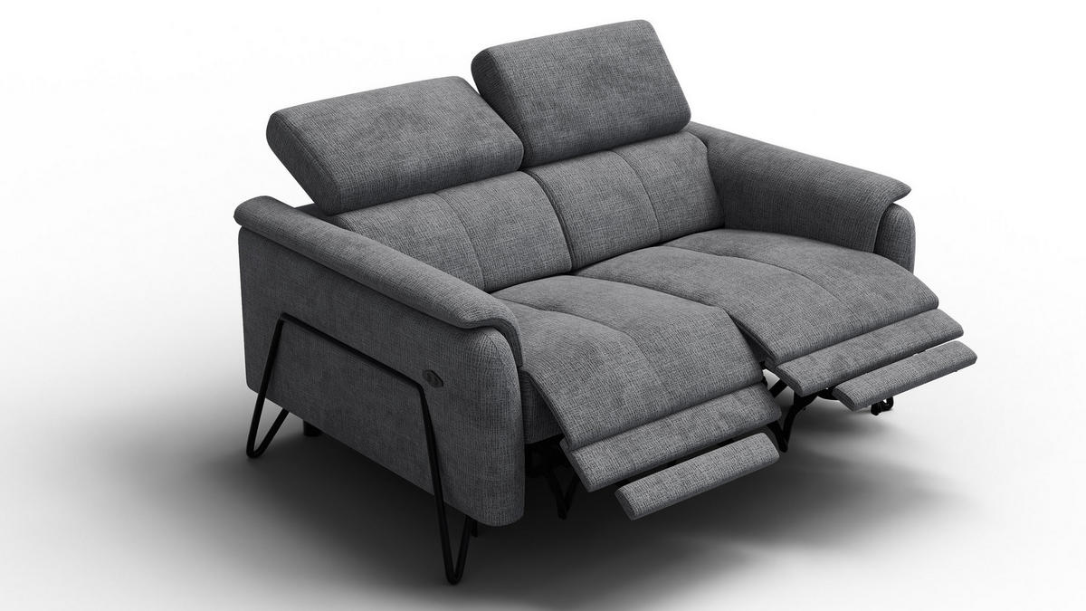 RELAXSOFA RODEN 2-Sitzer, dunkelgrau - Dunkelgrau, Holz/Textil (152/82/103cm) - Courtois Laville