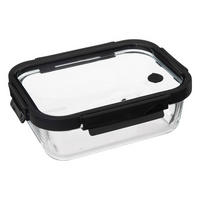 GLASBEHÄLTER Transparent - Schwarz, Glas (18.5/7.9/23.7cm)