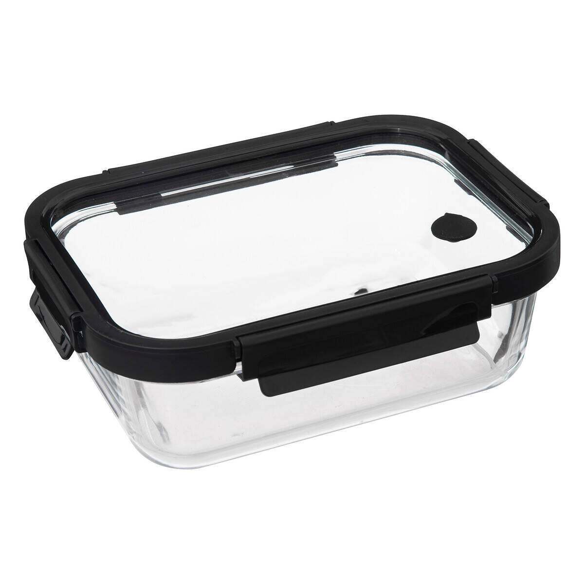 GLASBEHÄLTER Transparent - Schwarz, Glas (18.5/7.9/23.7cm)