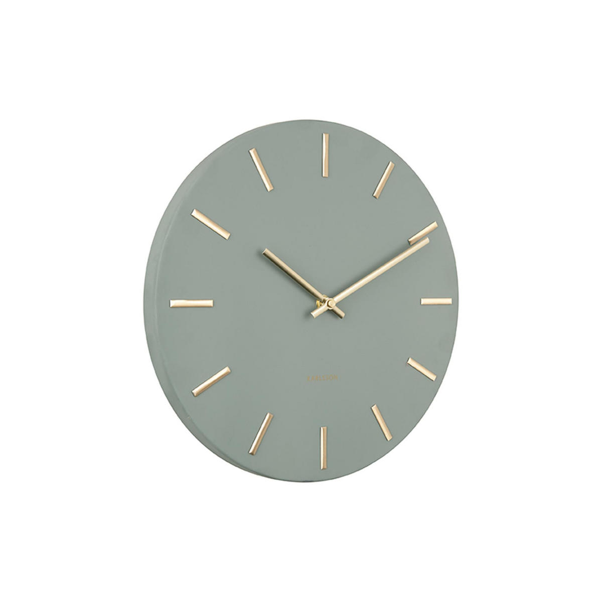 WANDUHR Charm Ø30 cm - Grün, Metall (30/30/3.5cm) - Karlsson