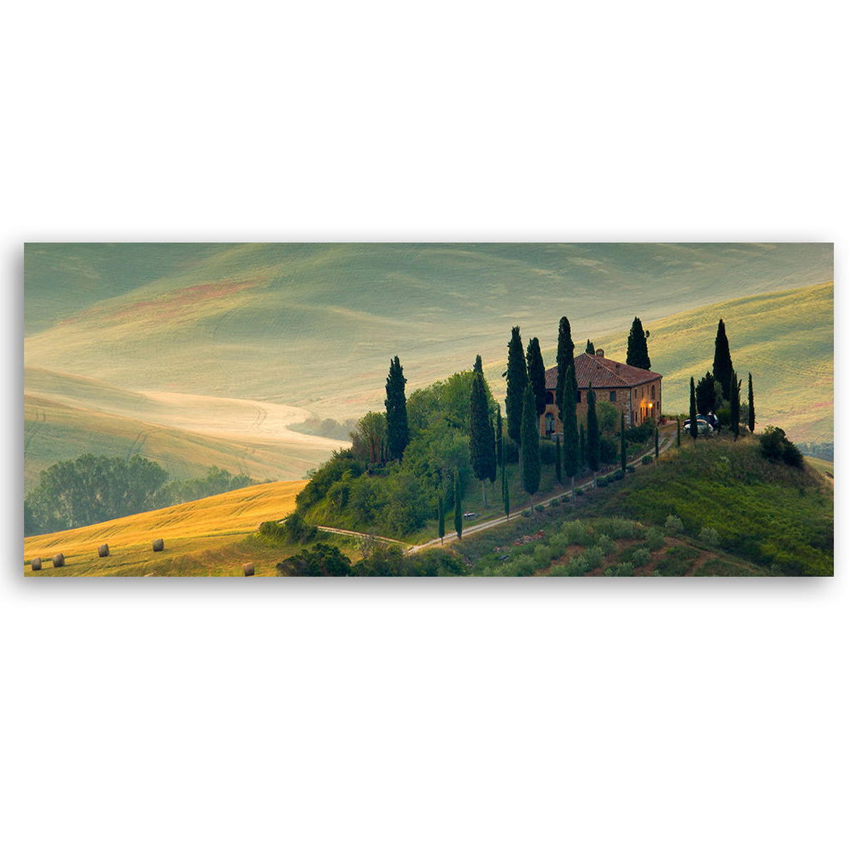 KUNSTDRUCK Grün 90/30 cm - Grün, Textil (90/30cm) - KUNSTLOFT