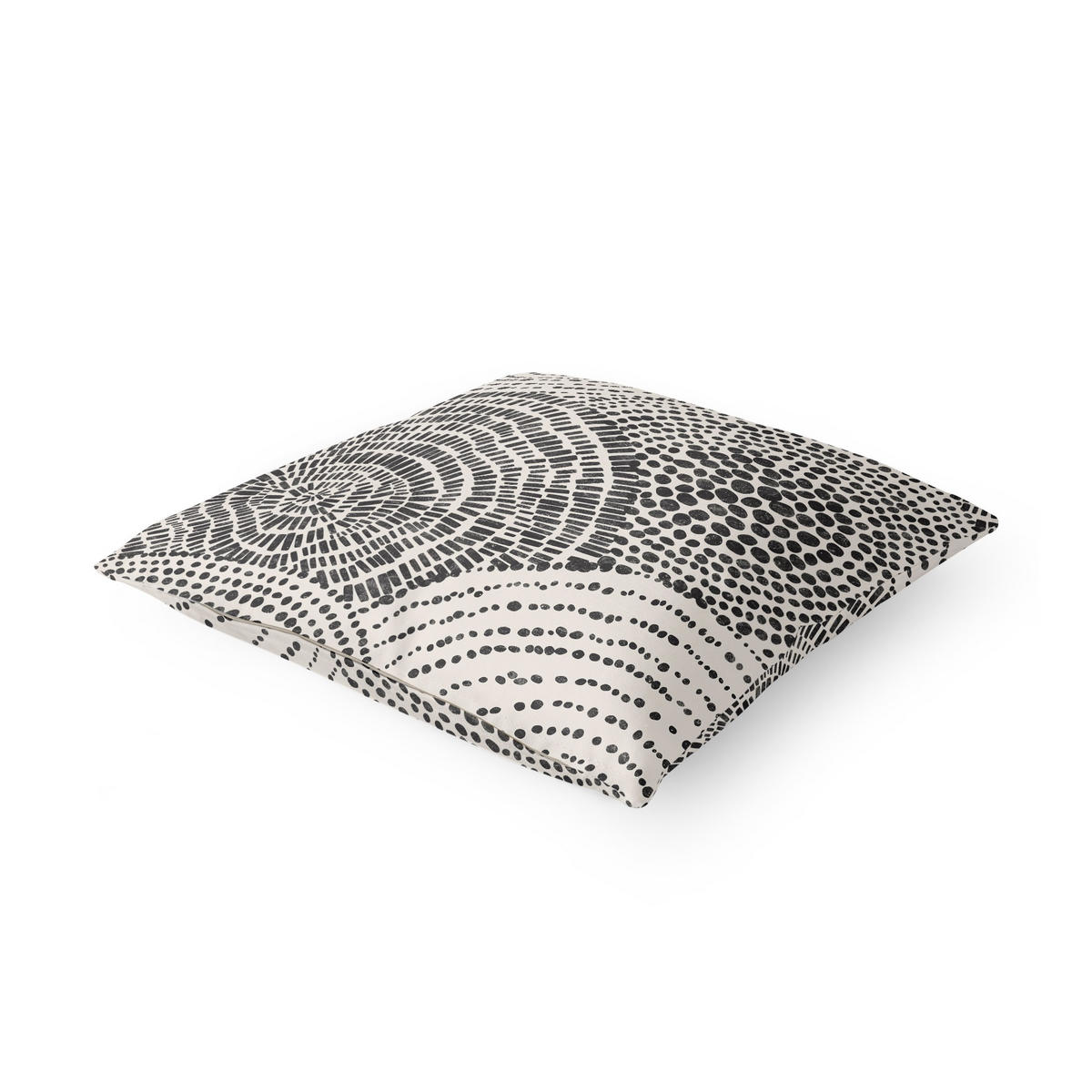 KISSENBEZUG Schwarze Kreise VI 40/40 cm - Eichefarben, Textil (40/40cm) - Bilderwelten