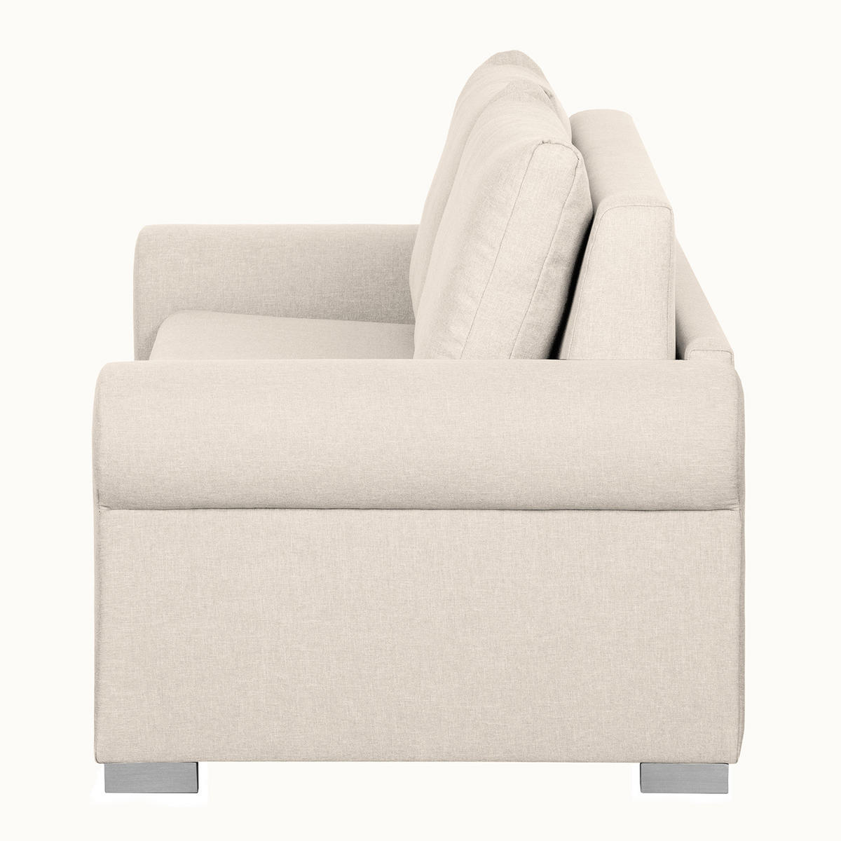 SCHLAFSOFA - Creme, Textil (184/90/90cm) - home24
