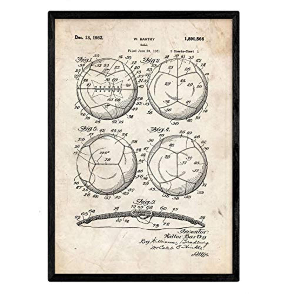 POSTER Fußball Patent A3 Rahmenlos - Klar, Papier (29.7/5/42cm) - Nacnic