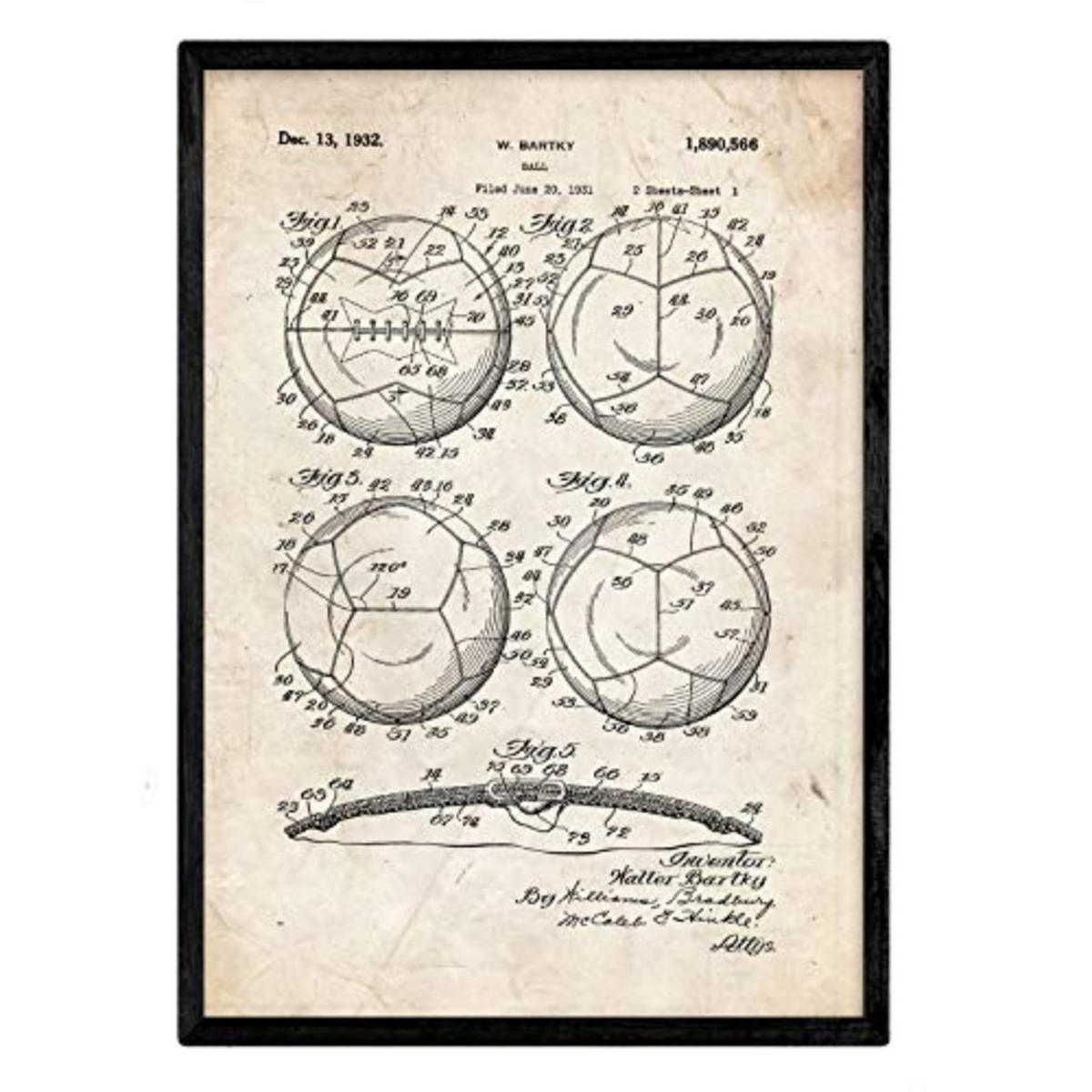POSTER Fußball Patent A3 Rahmenlos - Klar, Papier (29.7/5/42cm) - Nacnic