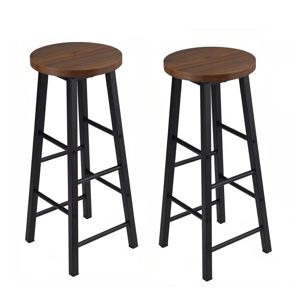 BARHOCKER DE-36156 2er Set im Bistro-Stil Braun - Braun, Metall (30/71/30cm) - ComfortXL