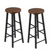 BARHOCKER DE-36156 2er Set im Bistro-Stil Braun - Braun, Metall (30/71/30cm) - ComfortXL