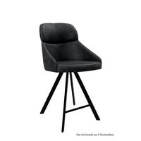 THEKENSTUHL drehbar (8er-Set) Diljana 52x99x63 Schwarz/Anthrazit - Anthrazit/Schwarz, Kunststoff (63/99/52cm) - 58aufmkessel