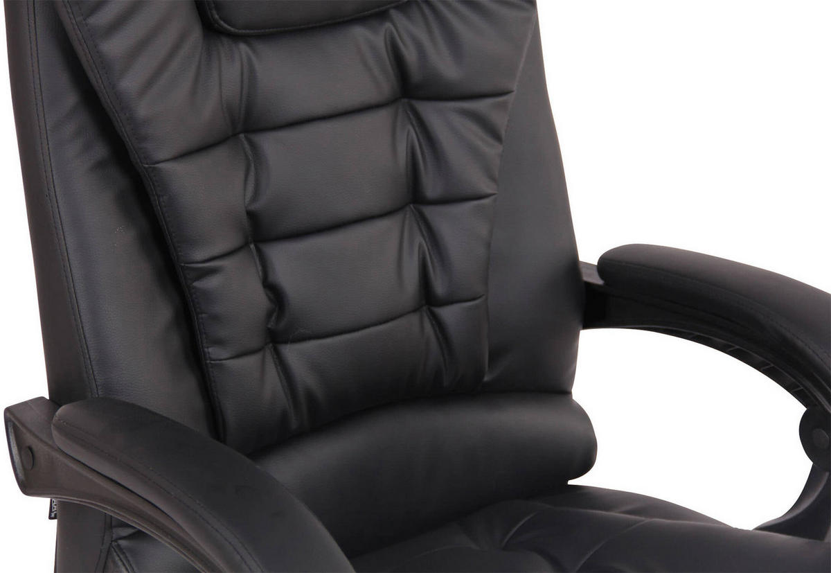 BÜROSTUHL Onix, Kunstleder Schwarz - Schwarz, Textil/Metall (67/125/68cm) - TPFLiving