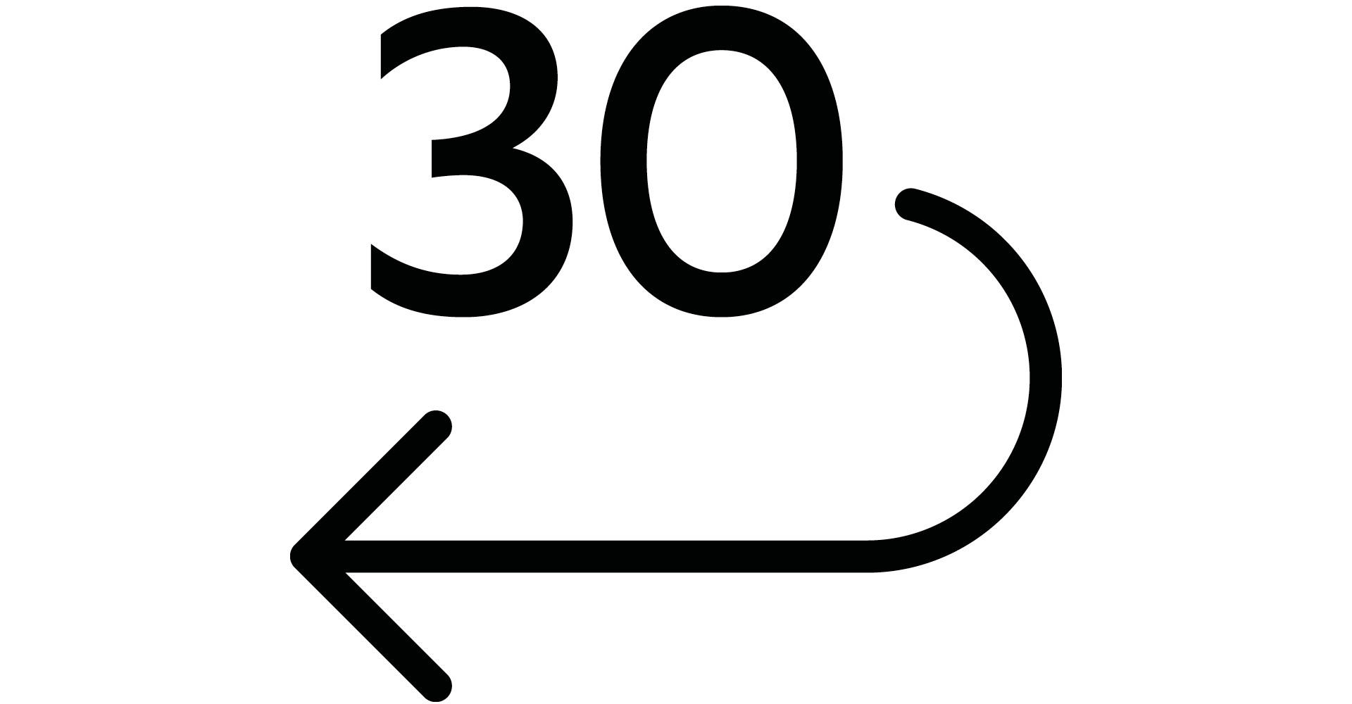 14 napos elállás piktogram