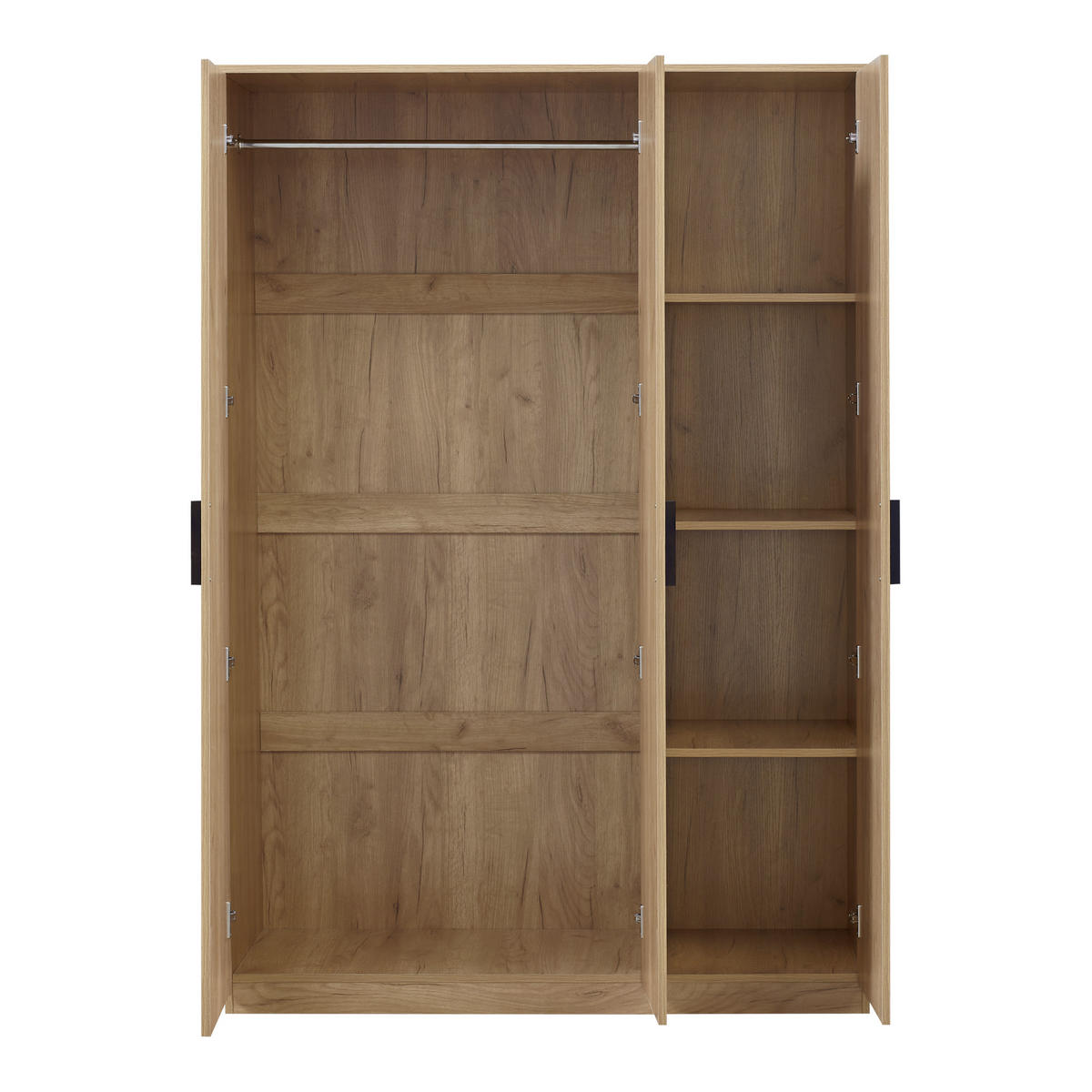 KLEIDERSCHRANK Eiselfing - Eichefarben, Holzwerkstoff (120/176/52cm) - [en.casa]