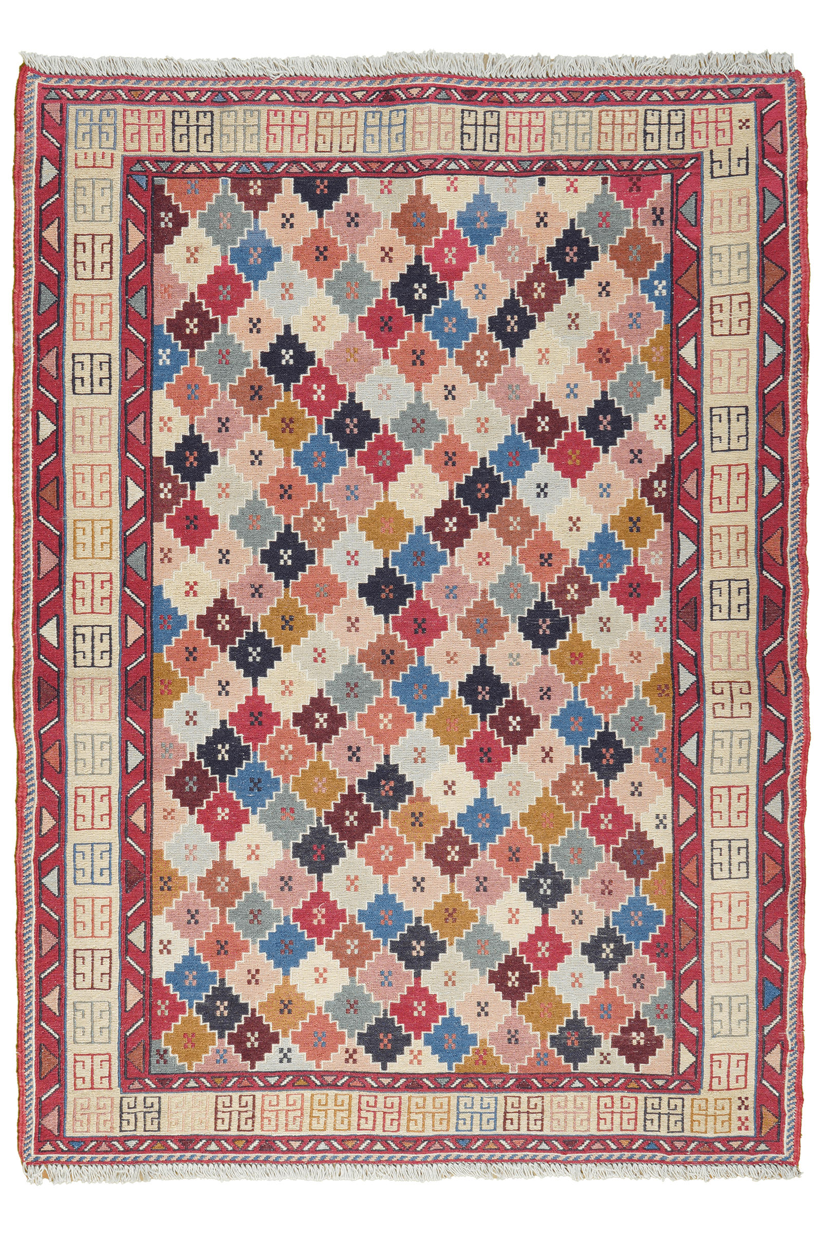 HANDWEBTEPPICH Sumak Shahsavan Mehrfarbig 143/102 cm Schurwolle - Multicolor, Textil (102/143cm) - Looma