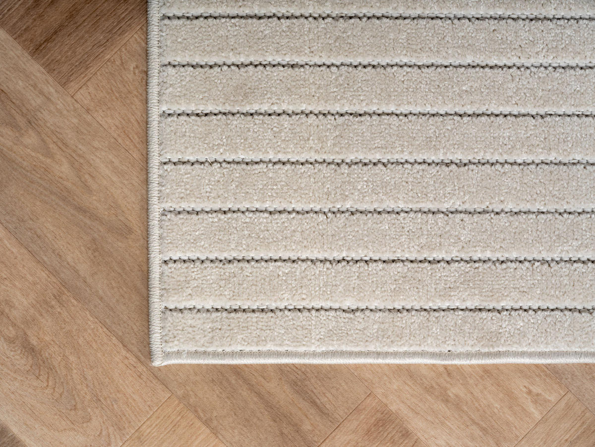 TEPPICH In-/Outdoor Kurzflor Skandi 3D-Design Polypropylen Balkon Creme Rechteckig 140x200 - Creme, Textil (140/200cm) - KADIMA DESIGN