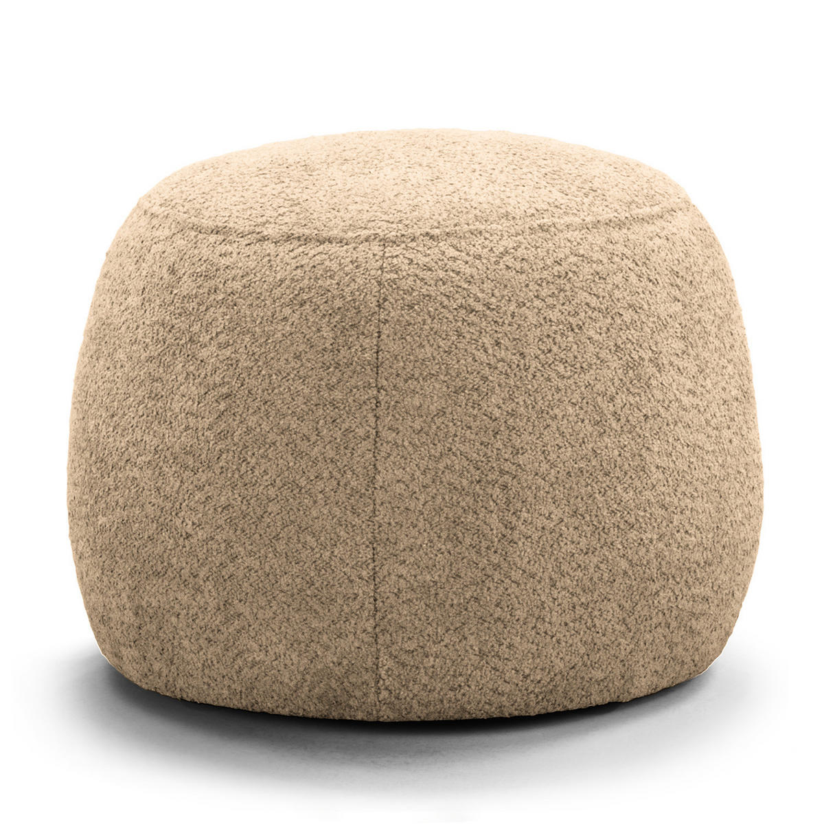 POLSTERHOCKER - Sandfarben/Schwarz, Textil (59/45/59cm) - home24