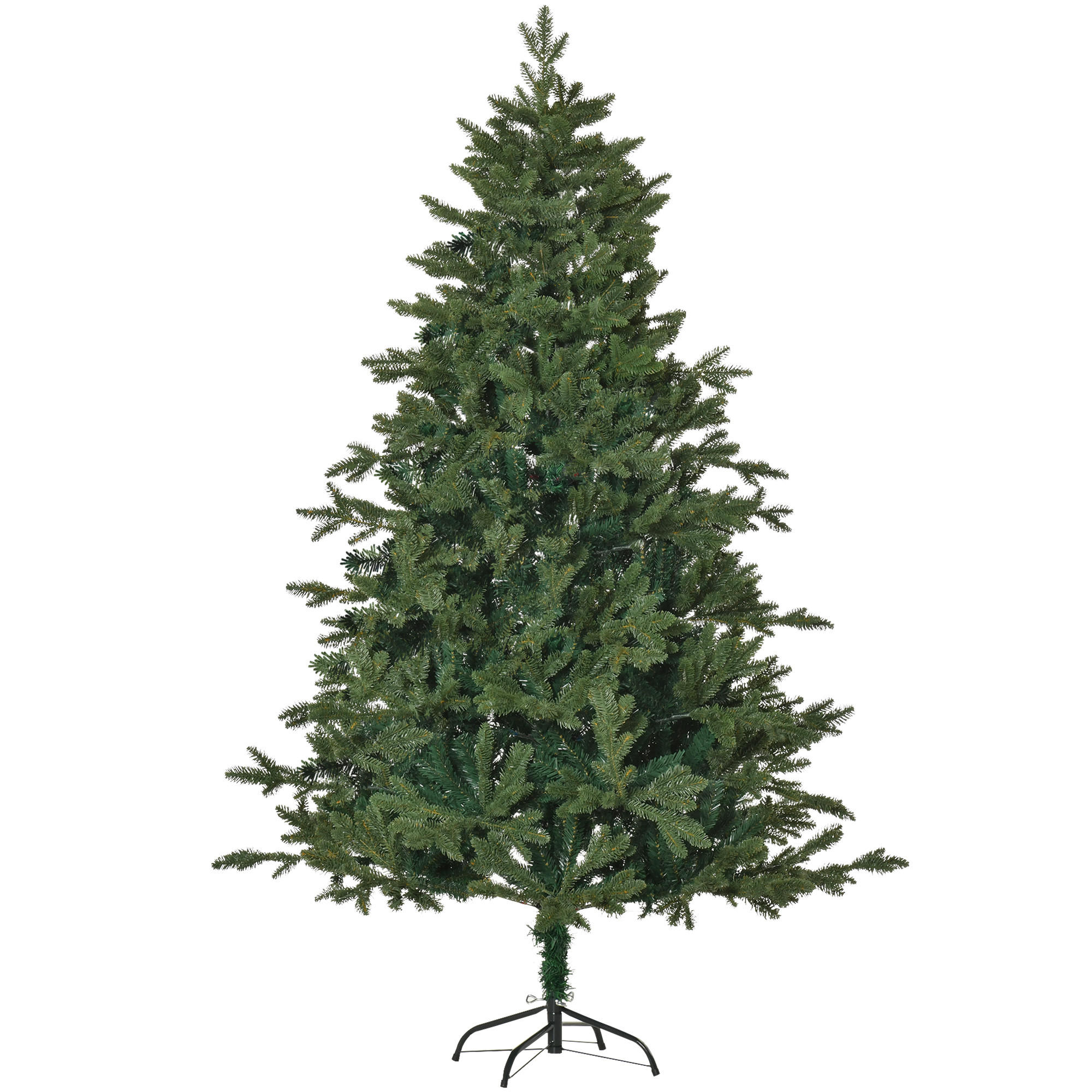 KÜNSTLICHER Weihnachtsbaum Tannenbaum zusammenklappbar und abnehmbar Grün - Grün, Kunststoff (180cm) - HOMCOM