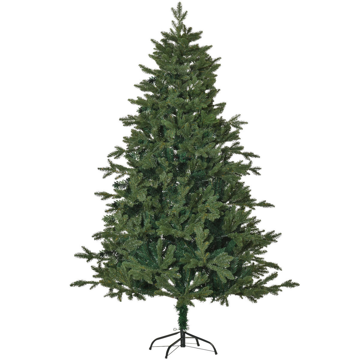 KÜNSTLICHER Weihnachtsbaum Tannenbaum zusammenklappbar und abnehmbar Grün - Grün, Kunststoff (180cm) - HOMCOM