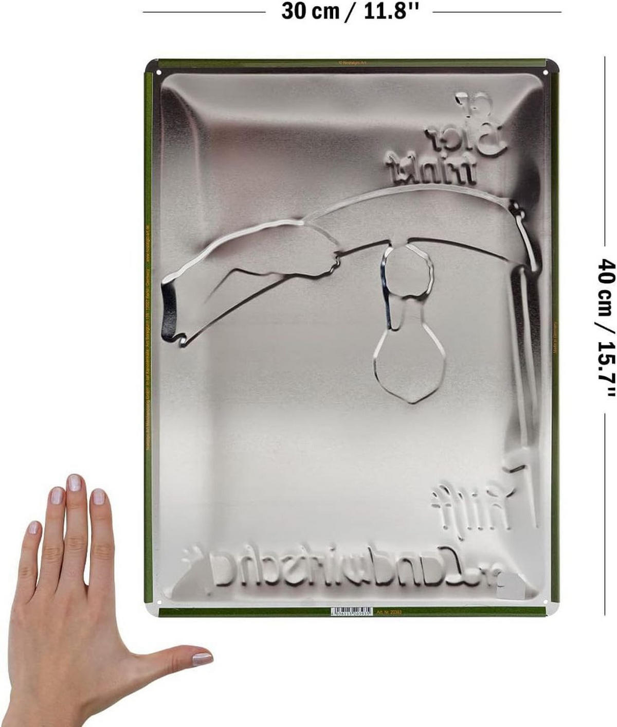 BLECHSCHILD 30/40 cm Wer Bier trinkt, hilft der Landwirtschaft - Multicolor, Metall (30/40/0.2cm) - Nostalgic-Art